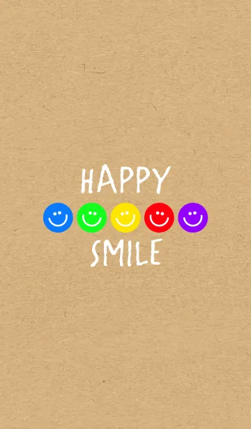 [LINE着せ替え] HAPPY SMILE KRAFT 5color 4 -MEKYM-の画像1