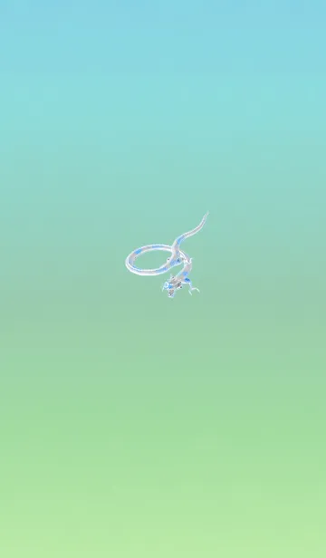 [LINE着せ替え] ライトグリーンブルーホワイト龍の画像1