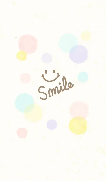 [LINE着せ替え] 大人水彩水玉3-スマイル7-の画像1