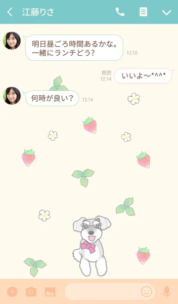 [LINE着せ替え] ミニチュアシュナウザーのむぎちゃんの画像3