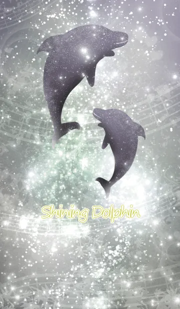 [LINE着せ替え] Shining Dolphin 5-White-の画像1