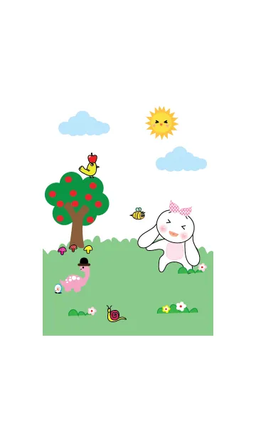 [LINE着せ替え] Cute rabbit theme v.8 (JP)の画像1