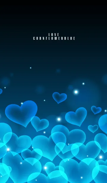 [LINE着せ替え] LOVE CORNFLOWER BLUE LIGHT HEART.の画像1