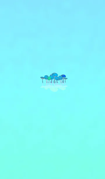 [LINE着せ替え] きのこ好きブルーの画像1