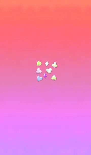 [LINE着せ替え] トランプマークピンクレッドの画像1