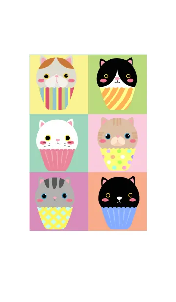 [LINE着せ替え] Cup Cake Cat Theme (jp)の画像1