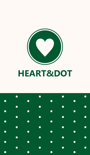 [LINE着せ替え] HEART＆DOT -DARKGREEN-の画像1