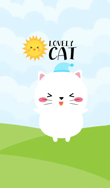 [LINE着せ替え] So Lovely White Cat Theme (jp)の画像1