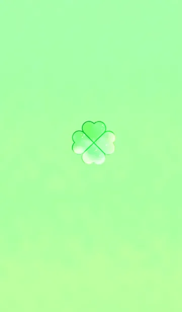 [LINE着せ替え] シンプル幸運グリーンクローバーの画像1