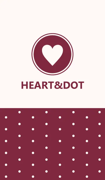 [LINE着せ替え] HEART＆DOT -WINERED-の画像1