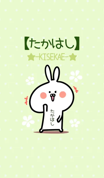 [LINE着せ替え] ☆【たかはし】のウサギ着せかえ☆Green☆の画像1