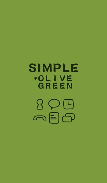 [LINE着せ替え] SIMPLE*olive greenの画像1