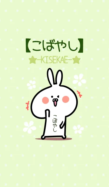 [LINE着せ替え] ☆【こばやし】のウサギ着せかえ☆Green☆の画像1