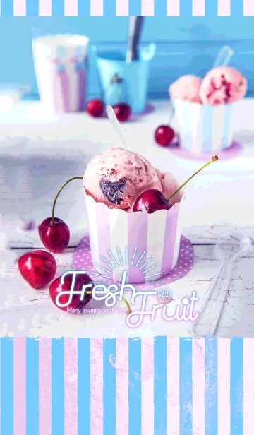 [LINE着せ替え] Fresh Fruit ice creamの画像1