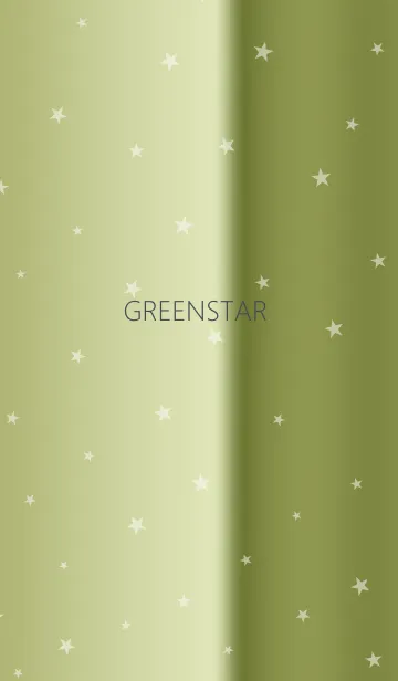 [LINE着せ替え] グリーンゴールドと星の画像1