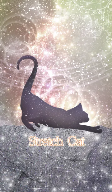 [LINE着せ替え] Stretch Cat 4-Yellow-の画像1