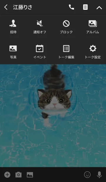 [LINE着せ替え] 泳ぐ猫 : 1の画像4