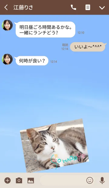 [LINE着せ替え] cat so happyの画像3