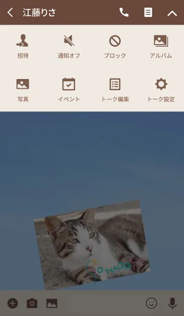 [LINE着せ替え] cat so happyの画像4