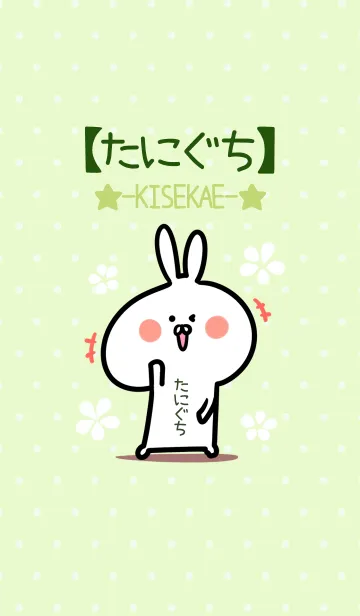 [LINE着せ替え] ☆【たにぐち】のウサギ着せかえ☆Green☆の画像1