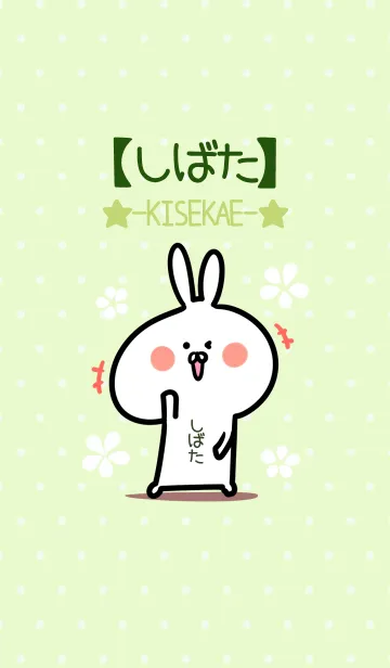 [LINE着せ替え] ☆【しばた】のウサギ着せかえ☆Green☆の画像1
