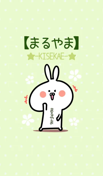 [LINE着せ替え] ☆【まるやま】のウサギ着せかえ☆Green☆の画像1