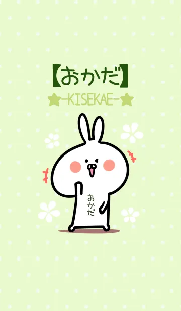 [LINE着せ替え] ☆【おかだ】のウサギ着せかえ☆Green☆の画像1