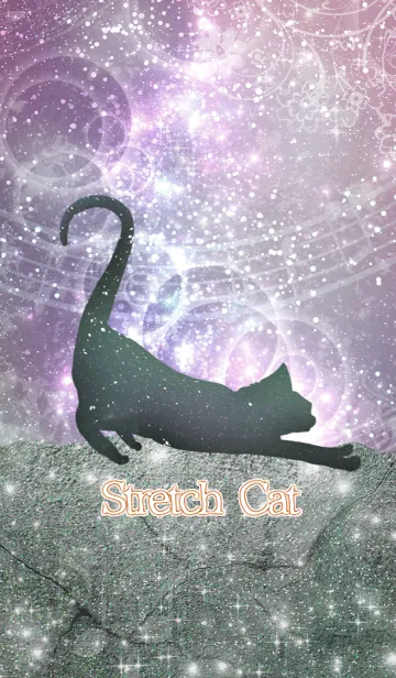 [LINE着せ替え] Stretch Cat 5-Pink-の画像1