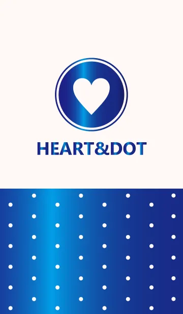 [LINE着せ替え] HEART＆DOT -GROSSY BLUE-の画像1