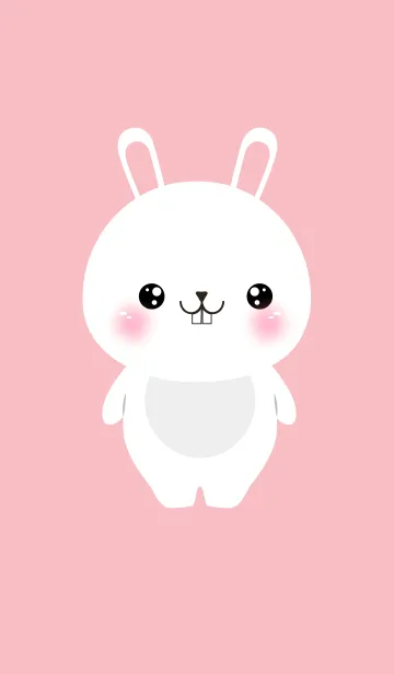 [LINE着せ替え] Face White Rabbit Theme (jp)の画像1