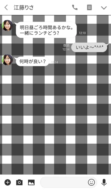 [LINE着せ替え] Ribbon＆Check -GINGHAM-の画像3