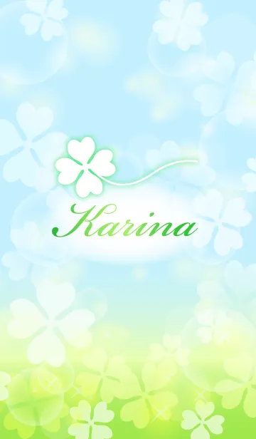 [LINE着せ替え] 【かりな】専用幸運のクローバー 空色の画像1