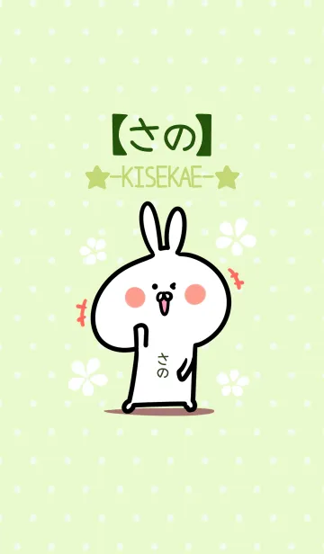 [LINE着せ替え] ☆【さの】のウサギ着せかえ☆Green☆の画像1