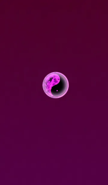 [LINE着せ替え] ダーク陰陽図パープルピンクの画像1