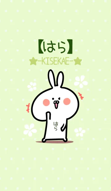 [LINE着せ替え] ☆【はら】のウサギ着せかえ☆Green☆の画像1