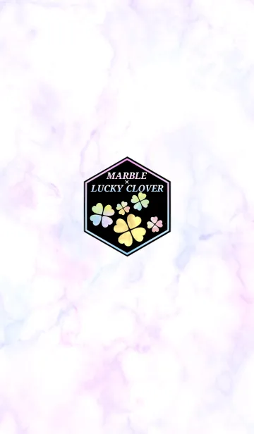 [LINE着せ替え] LUCKY CLOVER x PASTEL MARBLEの画像1