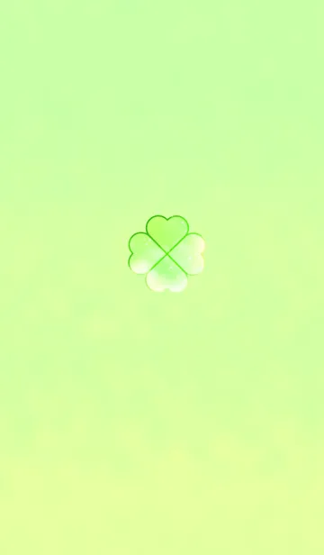 [LINE着せ替え] シンプル幸運ライトグリーンクローバーの画像1