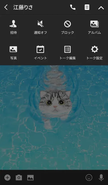 [LINE着せ替え] 泳ぐ猫 : 2の画像4
