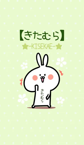 [LINE着せ替え] ☆【きたむら】のウサギ着せかえ☆Green☆の画像1