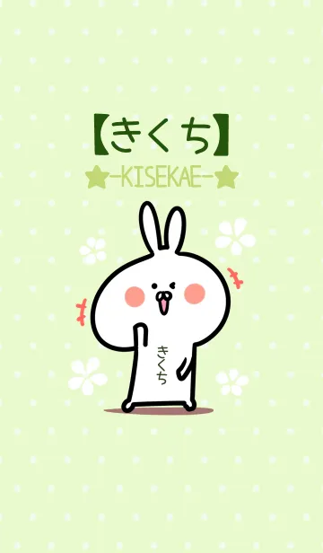 [LINE着せ替え] ☆【きくち】のウサギ着せかえ☆Green☆の画像1