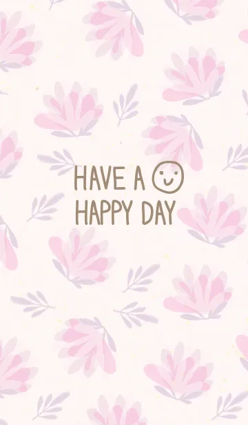 [LINE着せ替え] シンプルピンクお花-スマイル27-の画像1