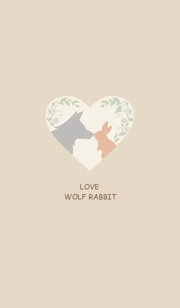 [LINE着せ替え] LOVE WOLF RABBITの画像1