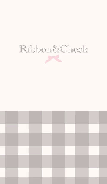 [LINE着せ替え] Ribbon＆Check -NATURAL-の画像1