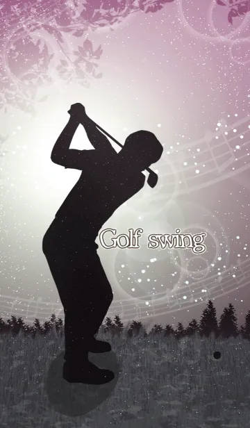 [LINE着せ替え] Golf swing 5-Pink-の画像1