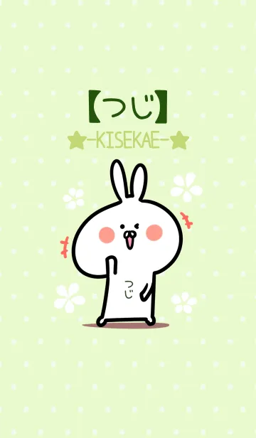 [LINE着せ替え] ☆【つじ】のウサギ着せかえ☆Green☆の画像1