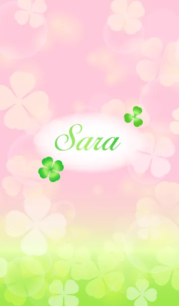 [LINE着せ替え] 【さら】専用幸運のクローバー 桃×緑の画像1