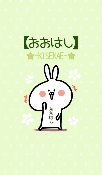 [LINE着せ替え] ☆【おおはし】のウサギ着せかえ☆Green☆の画像1