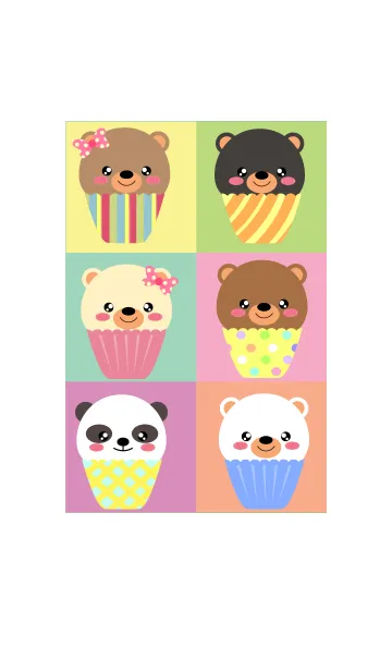 Cup Cake Bear Theme (jp)の着せ替えメイン画像