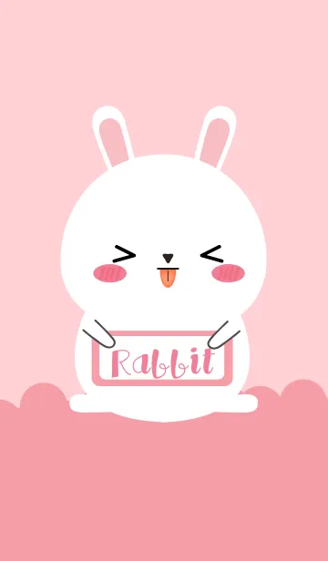 [LINE着せ替え] Love Cute White Rabbit Theme (jp)の画像1