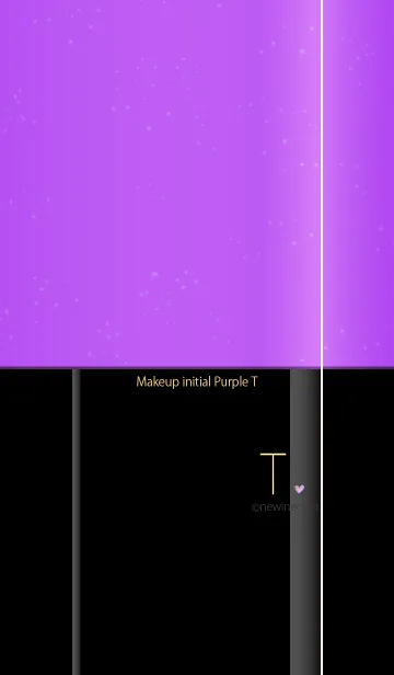 [LINE着せ替え] メークアップ イニシャル パープル Tの画像1